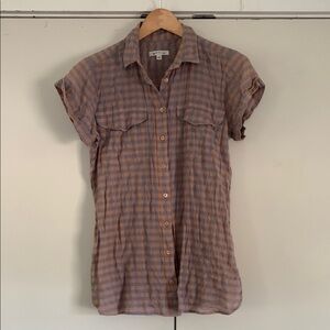 Plaid Button-Up Shirt